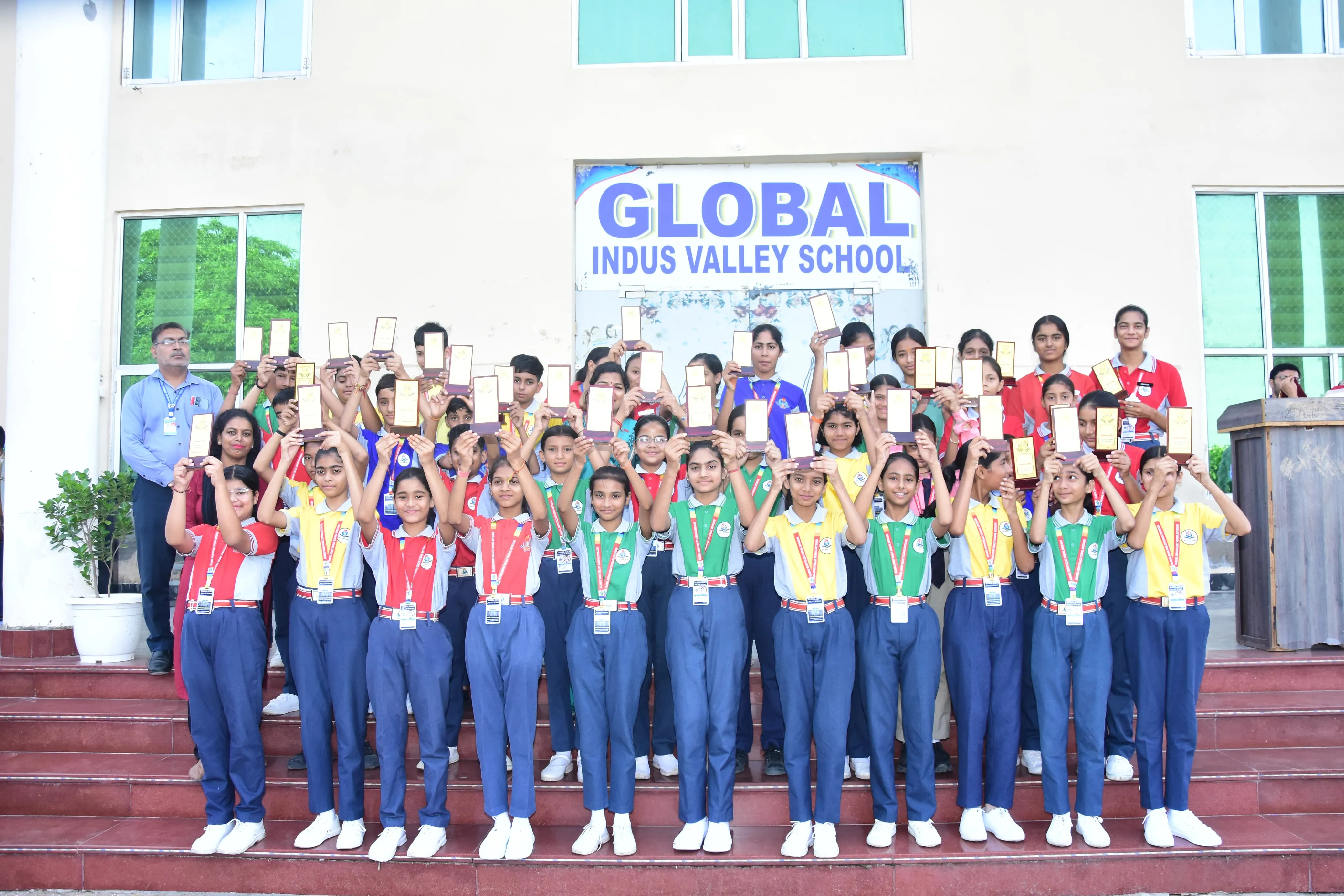 Students at Kamla Public Senior Secondary School